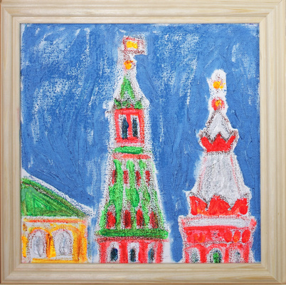 Бабицына Татьяна Викторовна. Четыре работы с видами Кремля в одной раме 